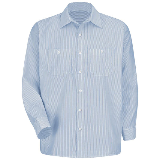 Red Kap Long Sleeve Industrial Stripe Work Shirt