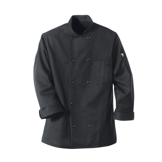 Red Kap Black Chef Coat Ten Pearl Buttons