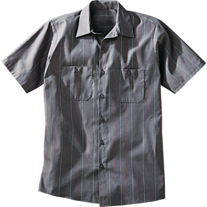 Red Kap Short Sleeve Industrial Stripe Work Shirt