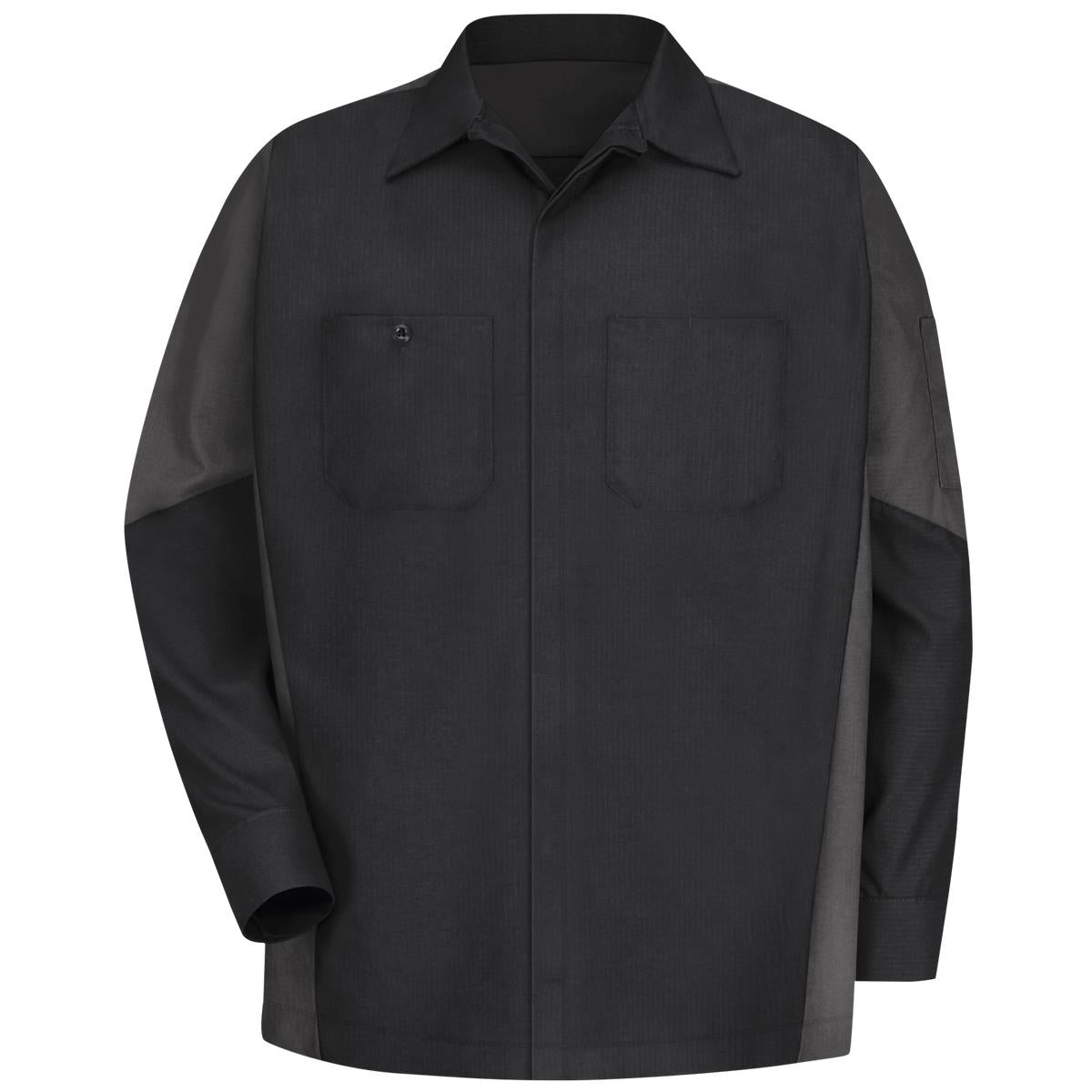 Red Kap Long Sleeve Two-Tone Crew Shirt