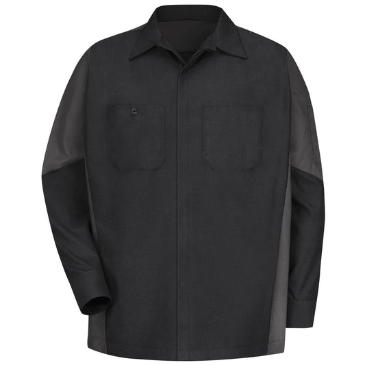 Red Kap Long Sleeve Two-Tone Crew Shirt