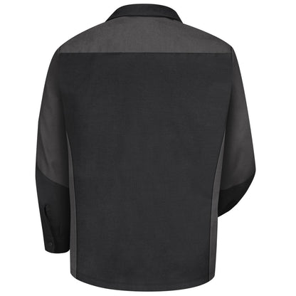 Red Kap Long Sleeve Two-Tone Crew Shirt