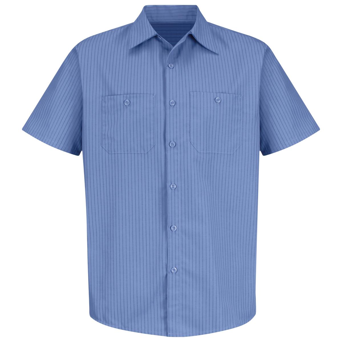 Red Kap Short Sleeve Industrial Stripe Work Shirt