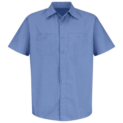 Red Kap Short Sleeve Industrial Stripe Work Shirt