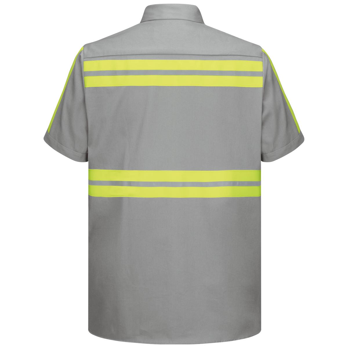 Red Kap Short Sleeve Enhanced Visibility Cotton Work Shirt