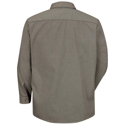 Red Kap Long Sleeve Microcheck Uniform Shirt