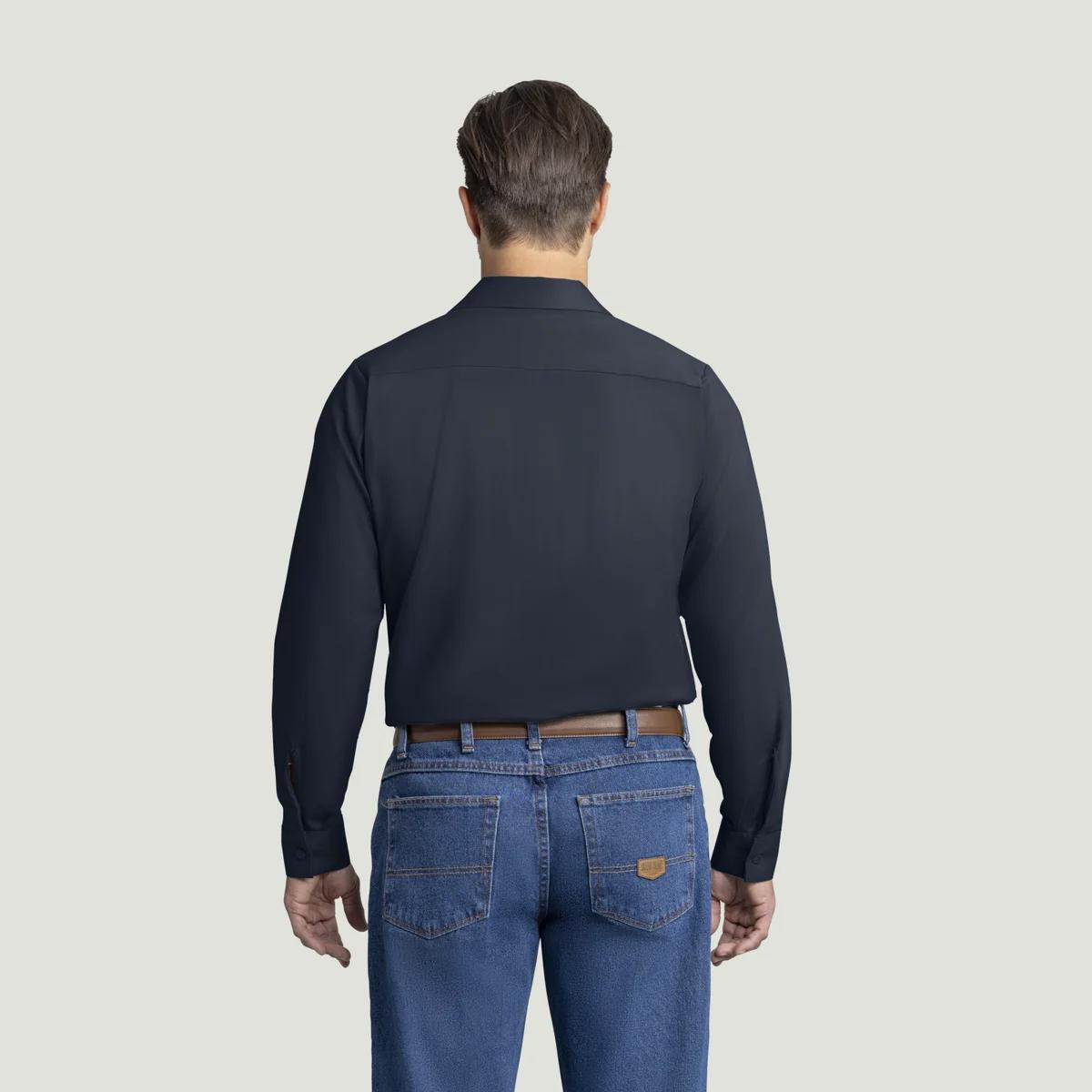 Red Kap Long Sleeve Cotton Work Shirt - Wrinkle-Resistant
