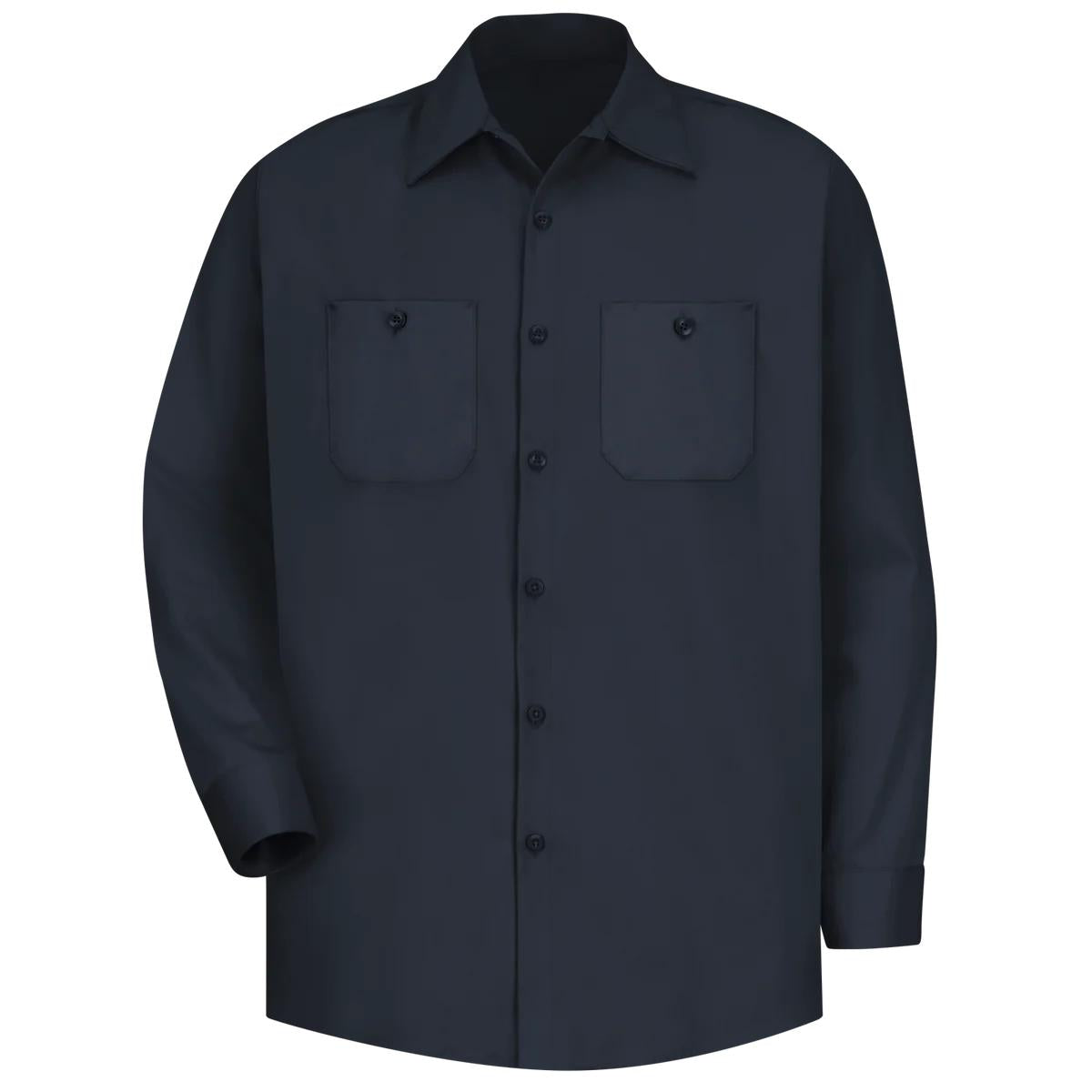 Red Kap Long Sleeve Cotton Work Shirt - Wrinkle-Resistant