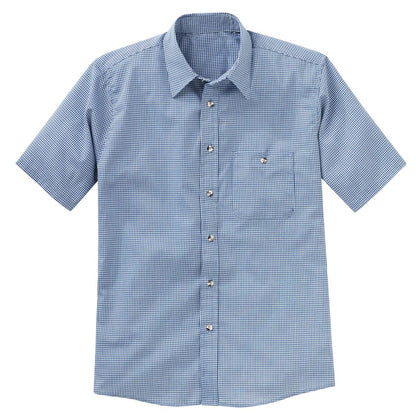 Red Kap Short Sleeve Mini-Plaid Uniform Shirt