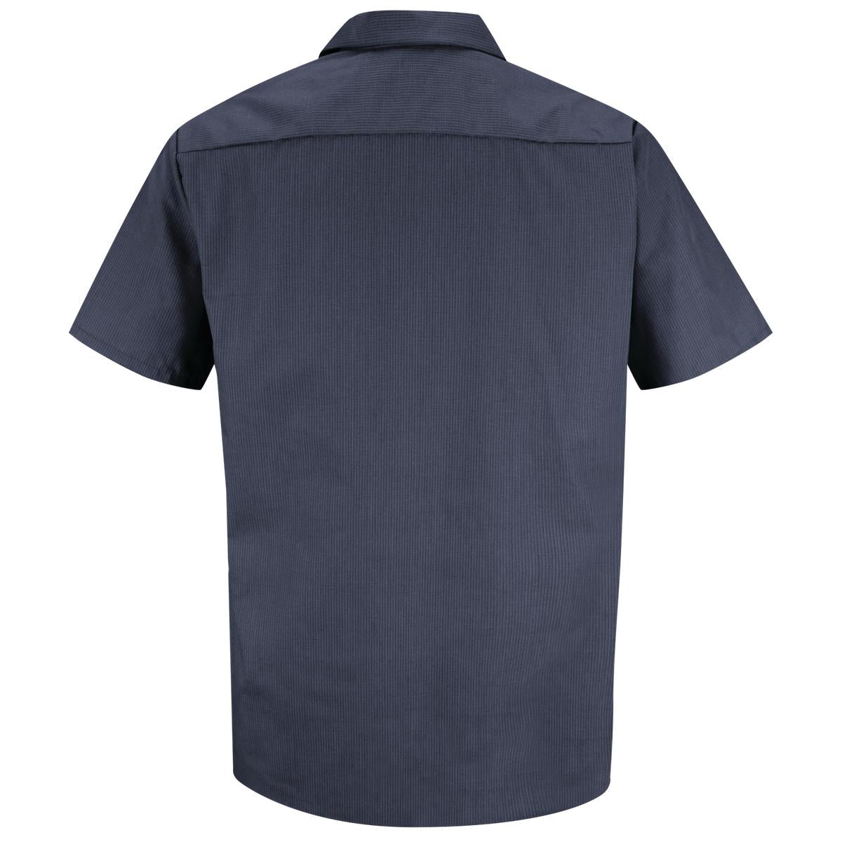 Red Kap Short Sleeve Geometric Microcheck Work Shirt