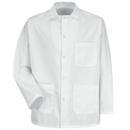 Red Kap Gripper-Front Short Butcher Coat with Pockets