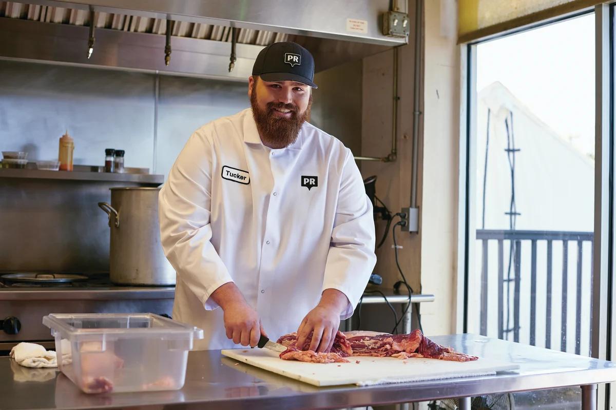 Red Kap Gripper-Front Short Butcher Coat