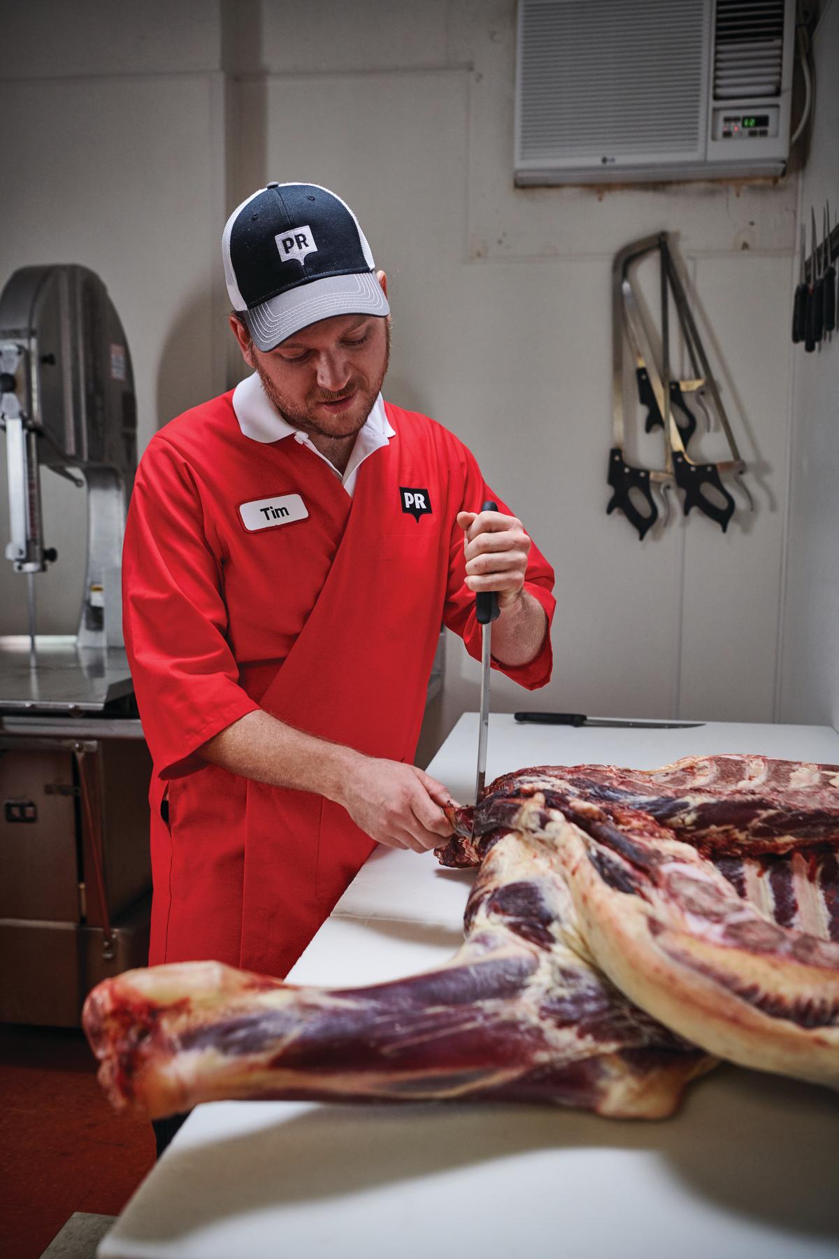 Red Kap Collarless Butcher Wrap with Pockets